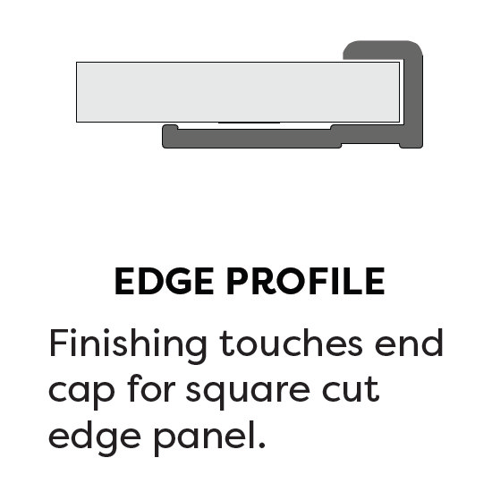Monza Shower Wall Panel End Trim - Satin Aluminium