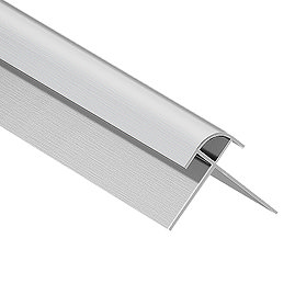 Monza Shower Wall Panel External Corner - Satin Aluminium