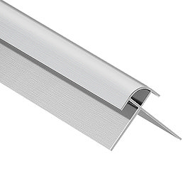 Monza Shower Wall Panel External Corner - Satin Aluminium