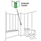 Monza Shower Wall Panel External Corner - White PVC