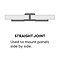 Monza Shower Wall Panel H Joint - White PVC