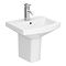 Monza Square Basin + Semi Pedestal (550mm Wide - 1 Tap Hole)