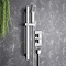 Monza Square Twin Concealed Thermostatic Shower Valve + Slider Rail Kit