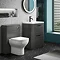 Monza Stone Grey Floor Standing Sink Vanity Unit + Toilet Package Large Image