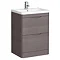 Monza Stone Grey Floor Standing Vanity Bathroom Furniture Package Profile Large Image