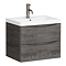 Monza Stone Grey Wall Hung Sink Vanity Unit + Toilet Package