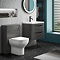 Monza Stone Grey Wall Hung Sink Vanity Unit + Toilet Package