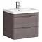 Monza Stone Grey Wall Hung Vanity Bathroom Furniture Package  Profile Large Image