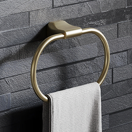 Monza Towel Ring - Brushed Brass