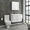 Monza Vanity Unit & Modern Toilet Package Large Image