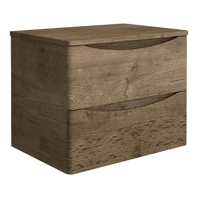 Monza Wall Hung Countertop Vanity Unit (600mm Wide - Chestnut)