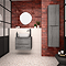 Monza Wall Hung Countertop Vanity Unit (600mm Wide - Graphite Oak)