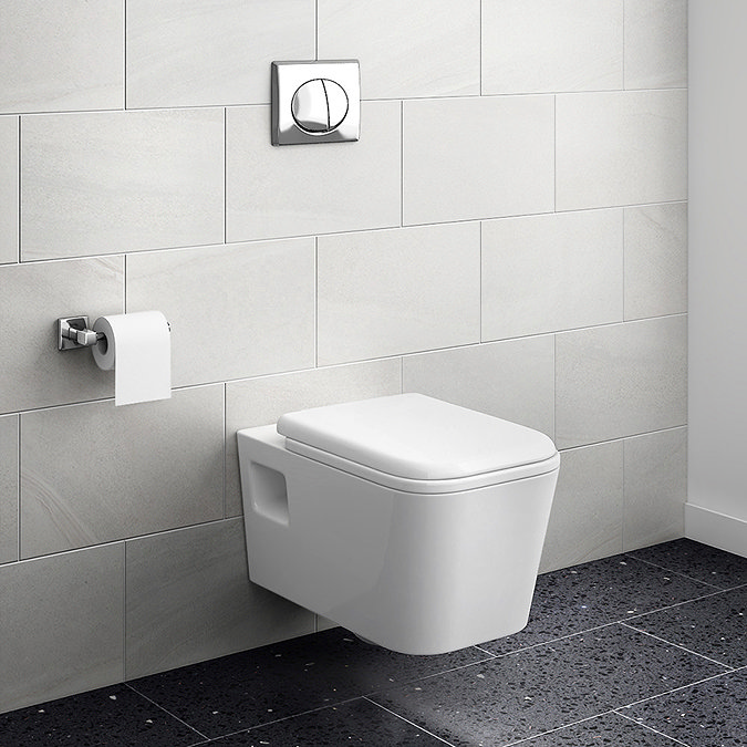 Monza Wall Hung Toilet with Concealed Cistern + Frame Large Image