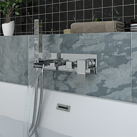 Monza Wall Mounted Bath Tap With Shower Chrome