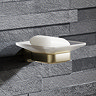 Monza Wall Mounted Glass Soap Dish - Brushed Brass