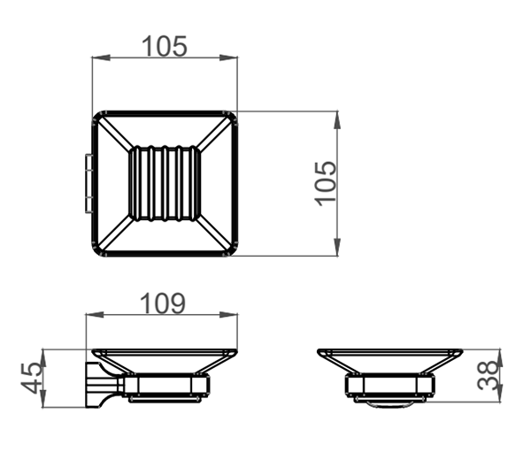 Monza Wall Mounted Glass Soap Dish - Chrome