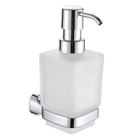 Monza Wall Mounted Glass Soap Dispenser - Chrome