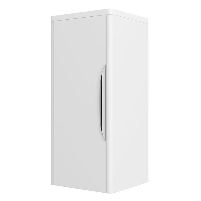 Monza Wall Mounted Medium Cupboard - High Gloss White - W350 x D250mm FPA008 Large Image