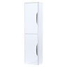 Radius Wall Mounted Tall Cupboard (Gloss White with Chrome Handles - W350 x D250mm)