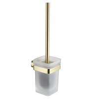Monza Wall Mounted Toilet Brush - Brushed Brass