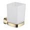 Monza Wall Mounted Glass Toothbrush Holder - Brushed Brass