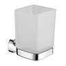 Monza Wall Mounted Glass Toothbrush Holder - Chrome