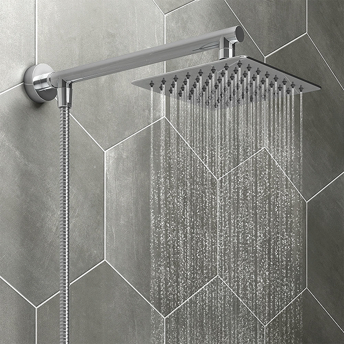 Plaza Waterfall Bath Shower Mixer Inc. Overhead Rainfall Shower Head  Profile Large Image