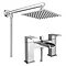 Monza Waterfall Bath Shower Mixer Inc. Overhead Rainfall Shower Head Large Image