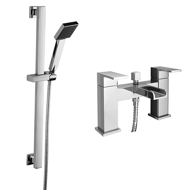 Monza Waterfall Bath Shower Mixer With Slider Rail Kit Online Now