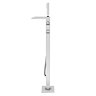 Monza Waterfall Floor Mounted Freestanding Bath Shower Mixer - Chrome  Standard Large Image