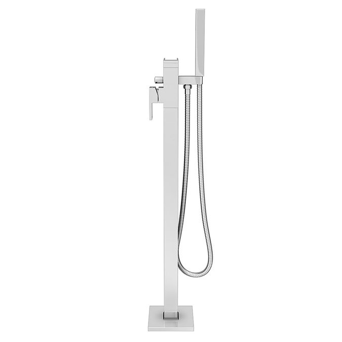 Monza Waterfall Floor Mounted Freestanding Bath Shower Mixer - Chrome  additional Large Image