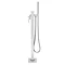 Monza Waterfall Floor Mounted Freestanding Bath Shower Mixer - Chrome  additional Large Image