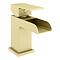 Monza Waterfall Mini Brushed Brass Basin Mixer Tap