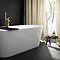 Monza Waterfall Square Brushed Brass Floor Mounted Free-standing Bath Shower Mixer