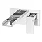 Monza Waterfall Wall Mounted Basin Mixer - Chrome Large Image