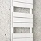 Monza White Aluminium Heated Towel Rail 1150 x 500mm Flat Panels  Profile Large Image