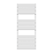 Monza White Aluminium Heated Towel Rail 1200 x 500mm Curved Panels