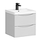 Monza White Ash 500mm Wide Wall Mounted Vanity Unit