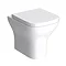 Monza White Ash 500mm Wide WC Unit with Cistern, Matt Black Flush + Modern Pan