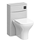 Monza White Ash 500mm WC Unit with Cistern & Matt Black Flush - Includes Modern Toilet Pan