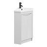 Monza White Ash Corner Floor Standing Vanity Unit