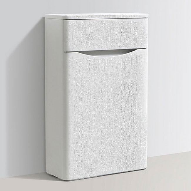 Ronda White Ash WC Unit - 500mm Wide Feature Large Image