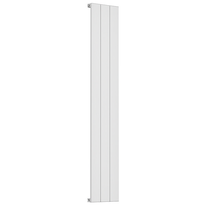 Monza Vertical Aluminium Radiator - White - Flat Panel (1600mm High, 280mm Wide)