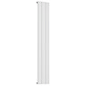 Monza Vertical Aluminium Radiator - White - Flat Panel (1600mm High, 280mm Wide)