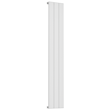 Monza Vertical Aluminium Radiator - White - Flat Panel (1600mm High, 280mm Wide)