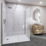 Monza White Granite PVC Shower Wall Panel 2400 x 1000mm