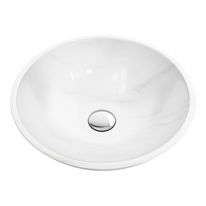 Moon White 420mm Round Marble Basin 0TH - MW001 Feature Large Image