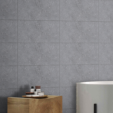 Morena Dark Grey Stone Effect Wall Tiles - 300 x 600mm