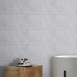 Morena Light Grey Stone Effect Wall Tiles - 300 x 600mm