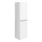 Moselle 1200 Gloss White Wall Hung 2 Door Tall Storage Unit Large Image